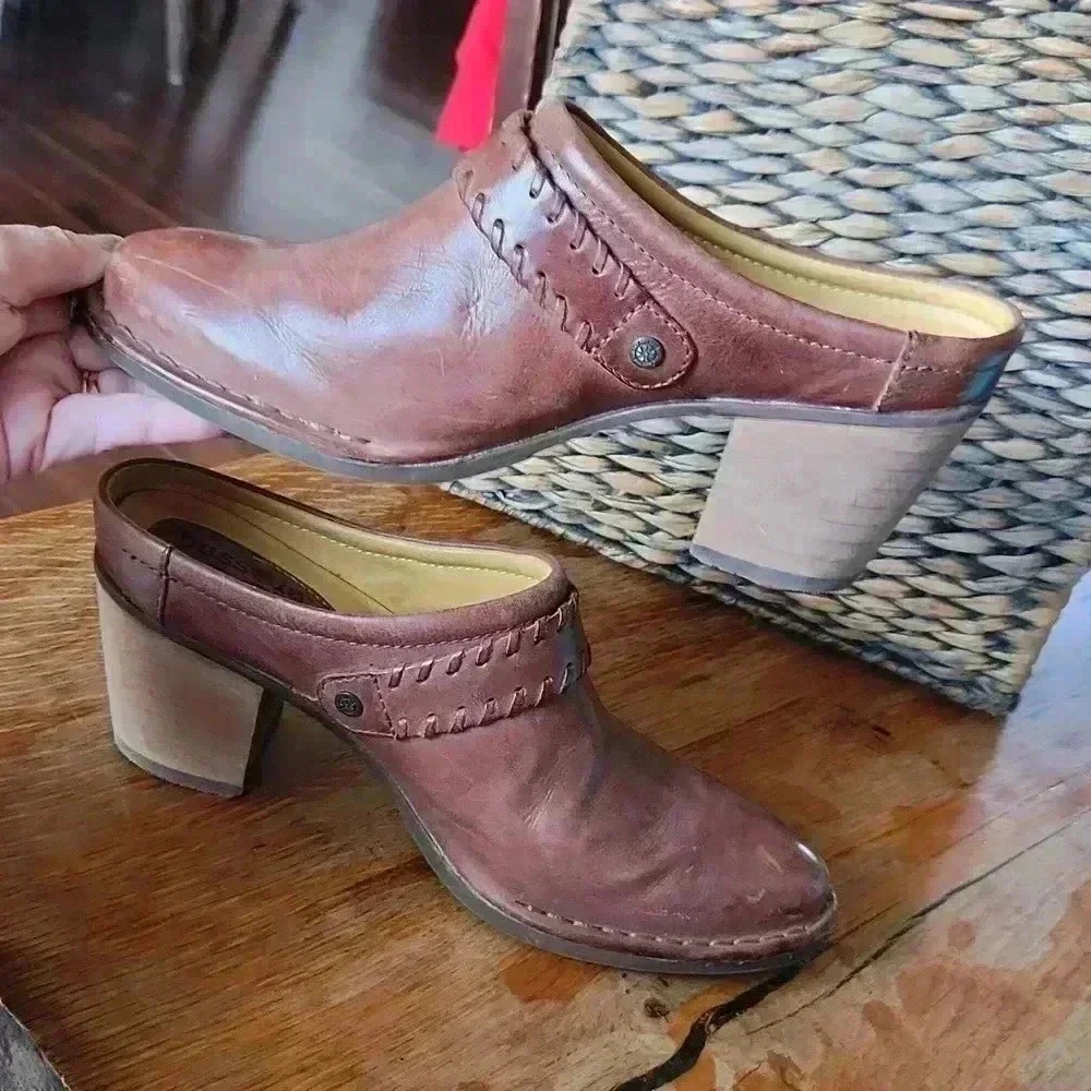 Bussola Woodsville Leather Mules Size 8 Tan‎ - Picture 8 of 14